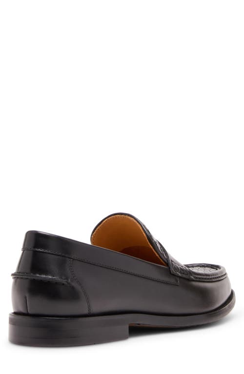 Steve Madden Aryton Woven Penny Loafer In Black