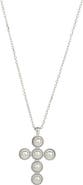 Bearfruit Jewelry Sterling Silver 18k Gold Plated Victoria Cross Pearl Necklace Dainty Classic