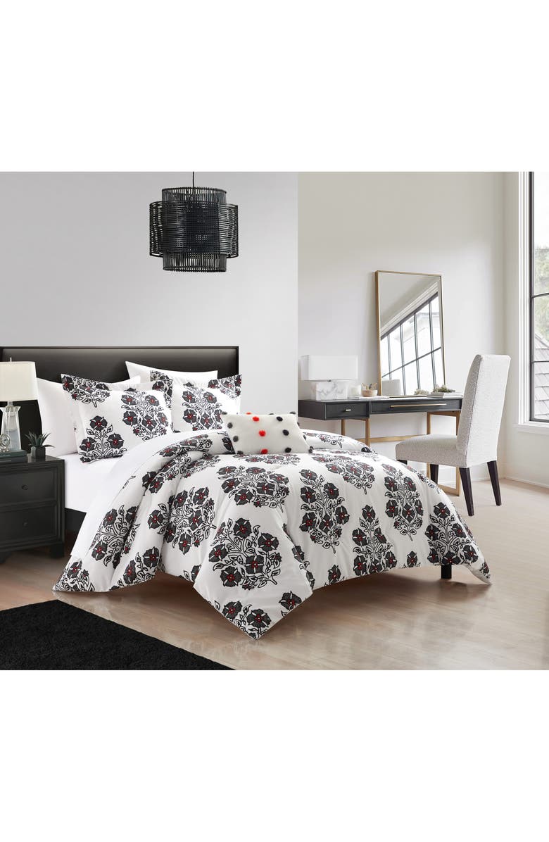 CHIC Riley Floral Medallion 8-Piece Bedding Set - Queen, Alternate, color,