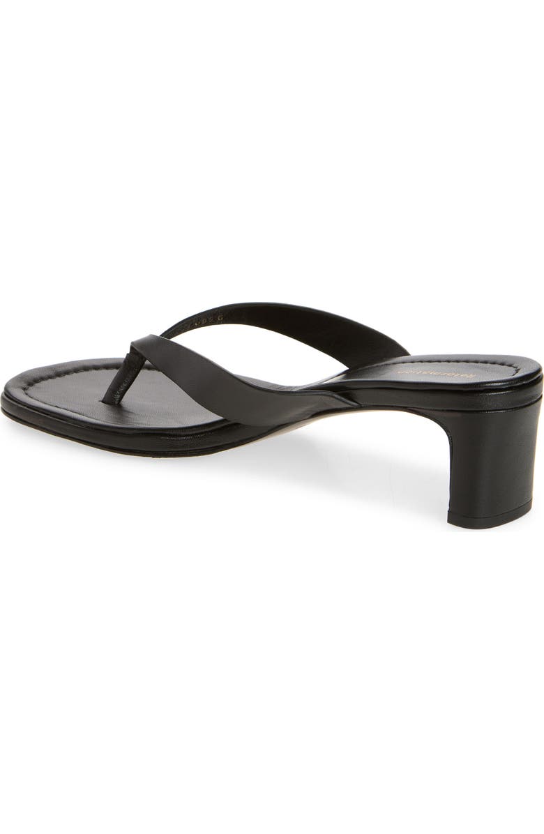 Reformation Jessie Block Heel Sandal, Alternate, color, Black Leather