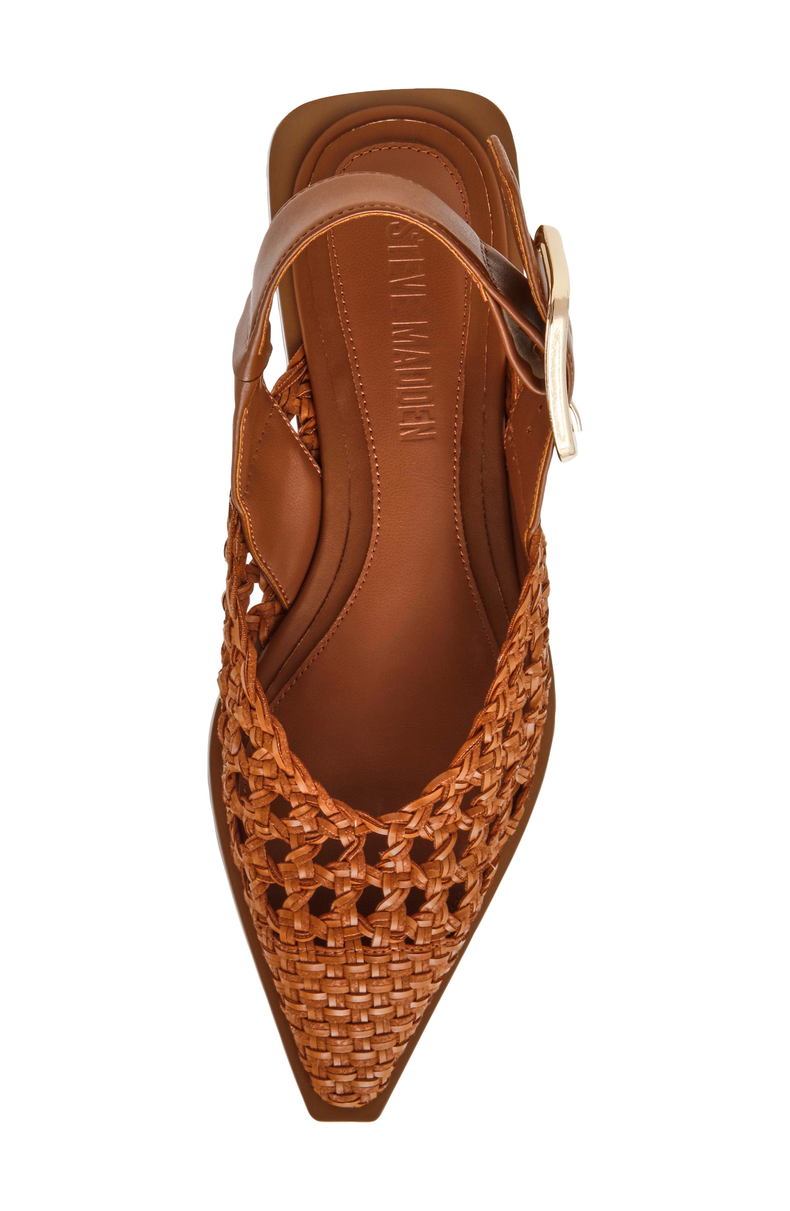 Shay Pointed Toe Slingback Flat, Alternate, color, COGNAC