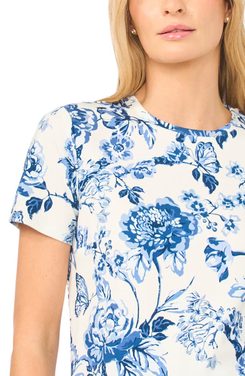 Ted Baker Willow Floral Knit T-Shirt, Alternate, color, Ultra White