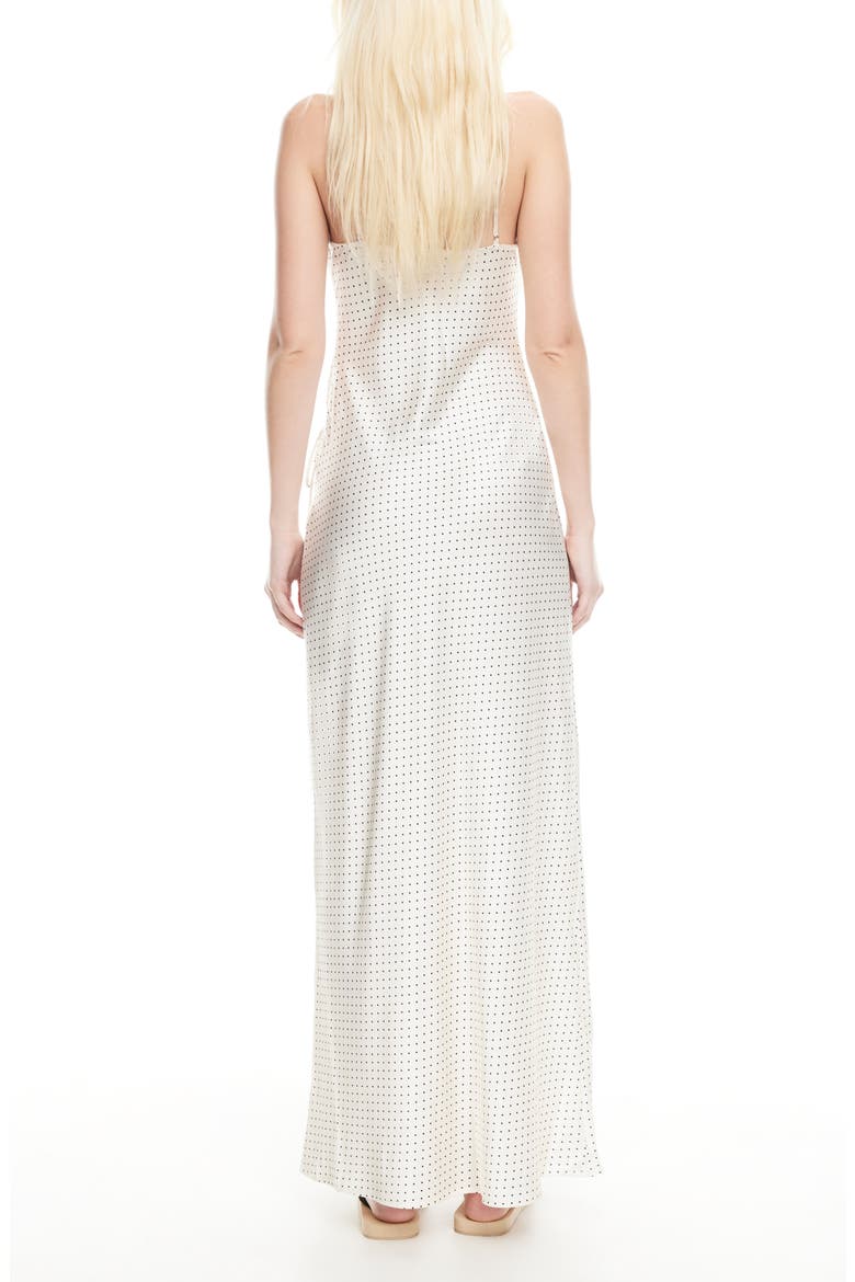 About Polka Dot Cutotut Tie Detail Satin Slipdress, Alternate, color, PORCELAIN POLKA