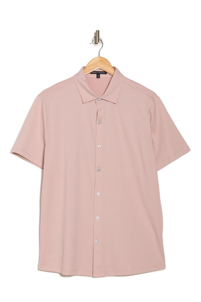 Glensea Short Sleeve Button-Up Knit Shirt, Alternate, color, CORAL