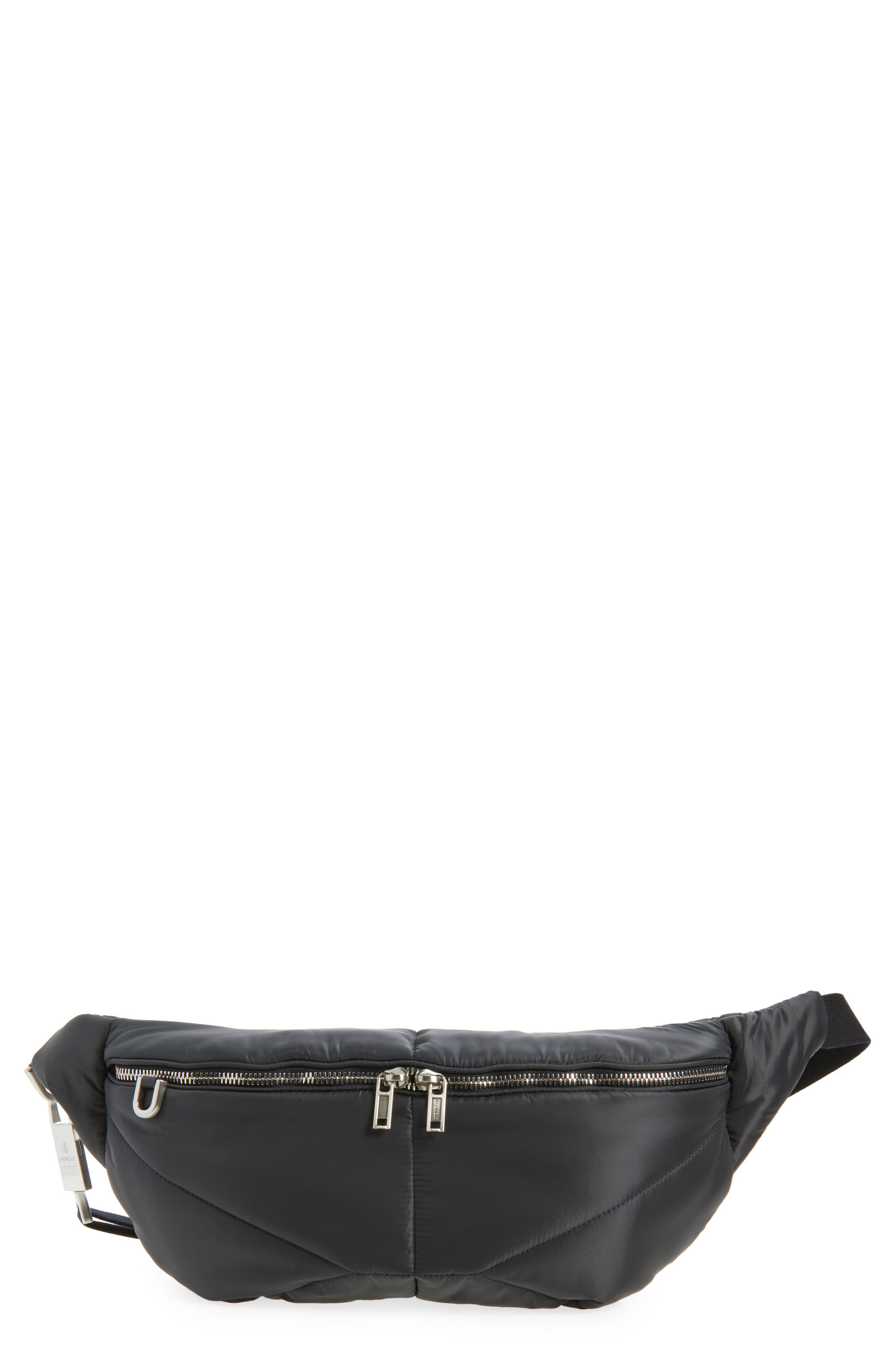 Moncler x Rick Owens Belt Bag, Main, color, Black