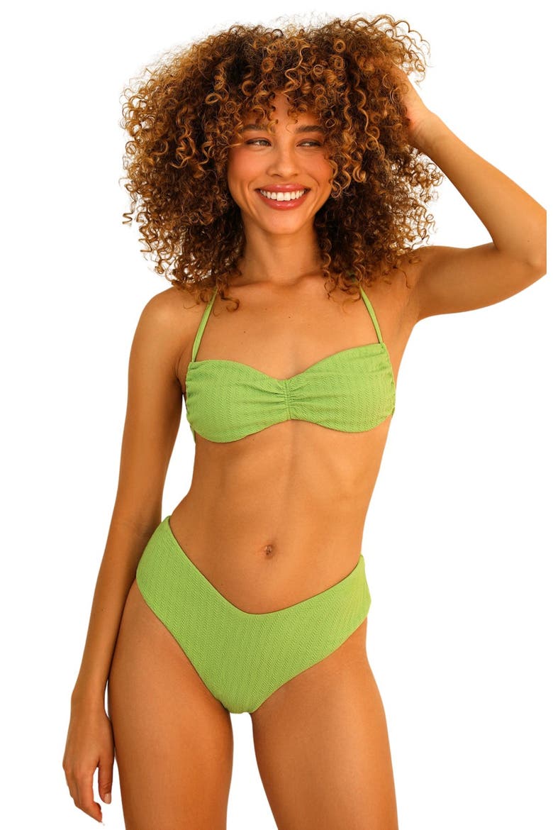 Genie Cheeky Swim Bikini Bottom, Main, color, Avocado