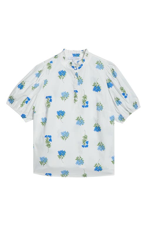 Sugarlips Jillian Floral Print Ruffle Top In Multi