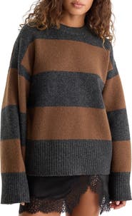 Good American The Oversized Crewneck Sweater