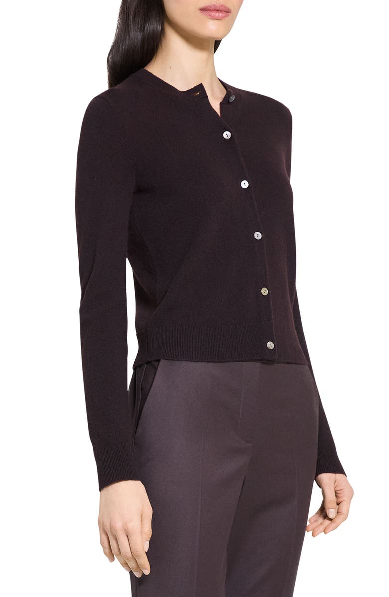 Theory Cashmere Cardigan, Alternate, color, Cacao