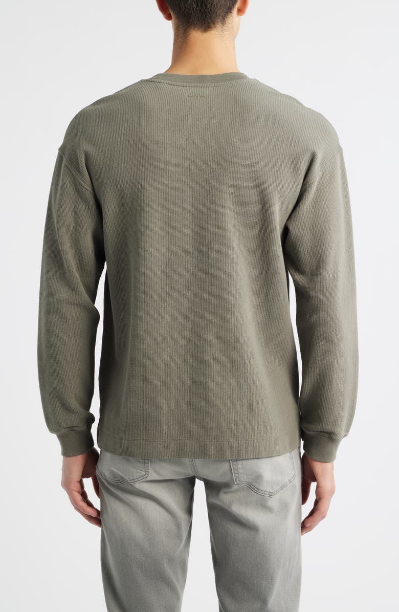 FRAME Long Sleeve Waffle Stitch T-Shirt, Alternate, color, Smoky Green