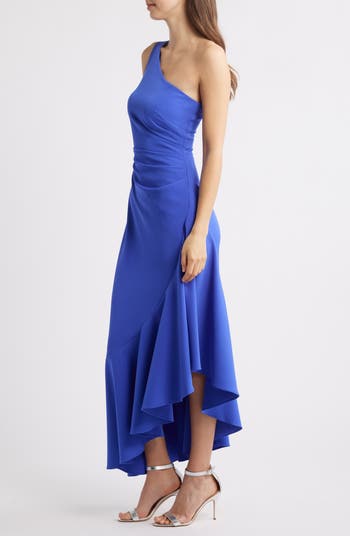 One-Shoulder Midi Cocktail Dress