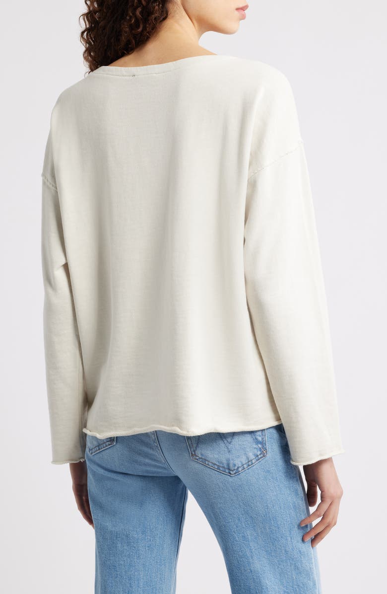 Eileen Fisher Bateau Neck Boxy Top, Alternate, color, Bone