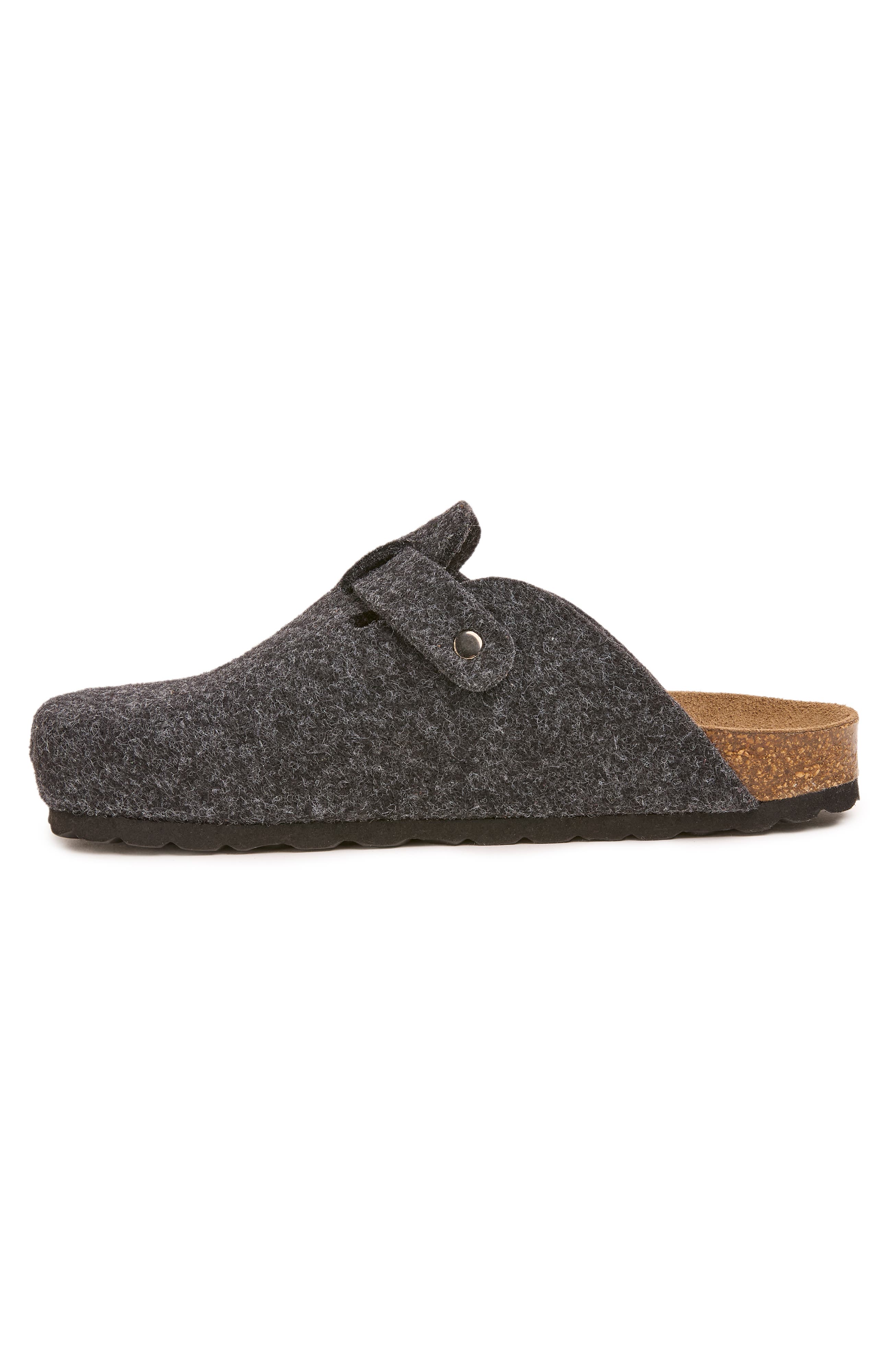 Celtic & Co. Felt Buckle Clog, Alternate, color, Charcoal