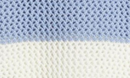 BEACHLUNCHLOUNGE BEACHLUNCHLOUNGE TRESA STRIPE CROCHET CREWNECK SWEATER