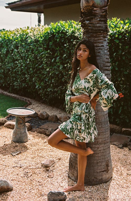 L*SPACE LSPACE GENEVA LONG SLEEVE COVER-UP DRESS