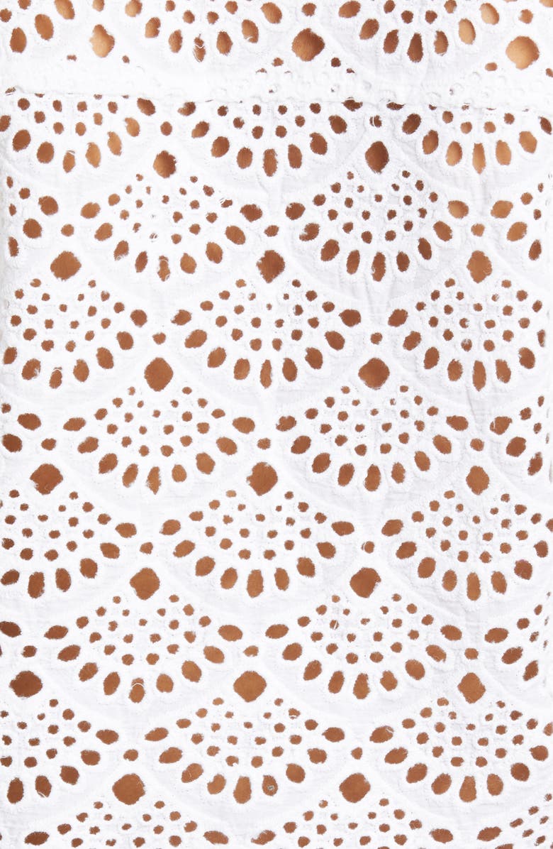 Tanya Taylor Angela Cotton Eyelet Puff Sleeve Blouse, Alternate, color, 