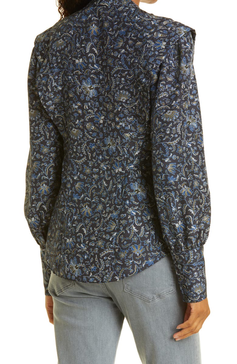 Veronica Beard Drela Print Silk Blouse, Alternate, color,