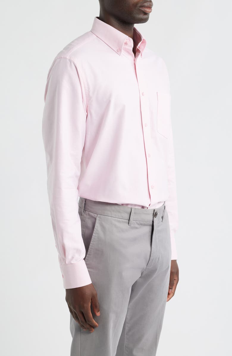 EAGLE Regular Fit Solid Cotton Button-Down Oxford Shirt, Alternate, color, Pink