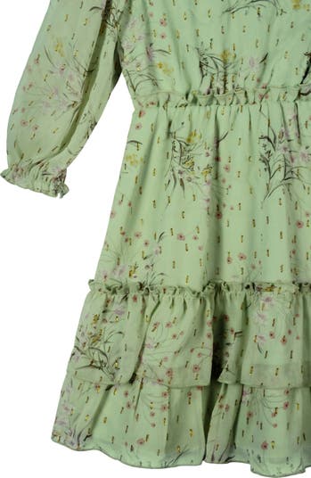 Kids' Metallic Double Ruffle Party Dress