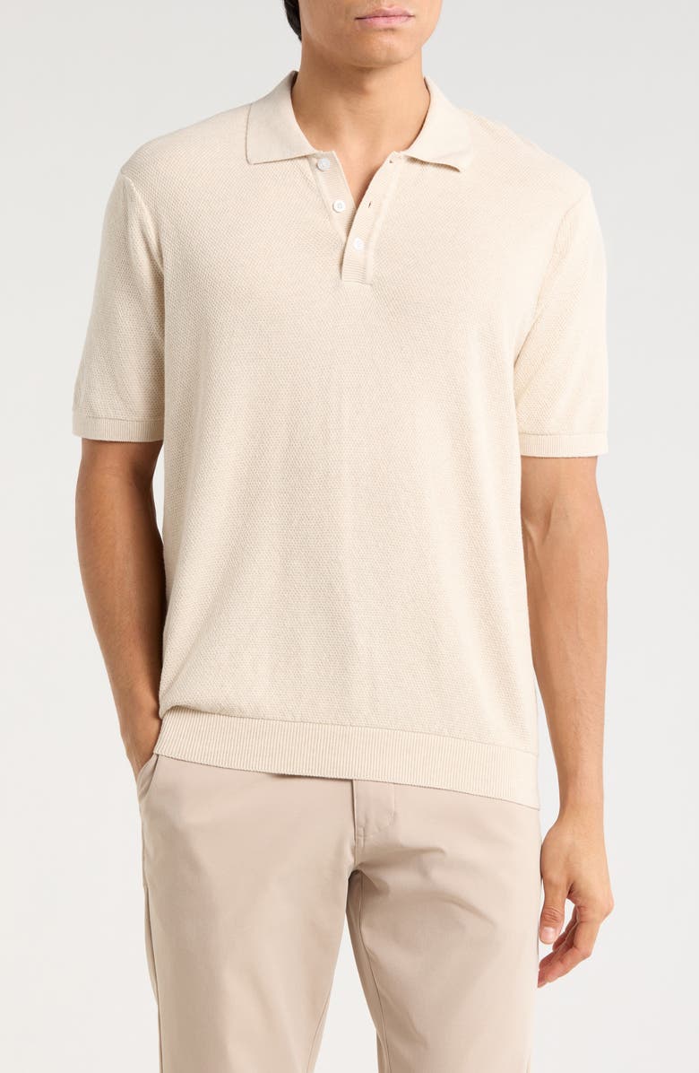 Robert Barakett Becker Polo Sweater, Main, color, Swan