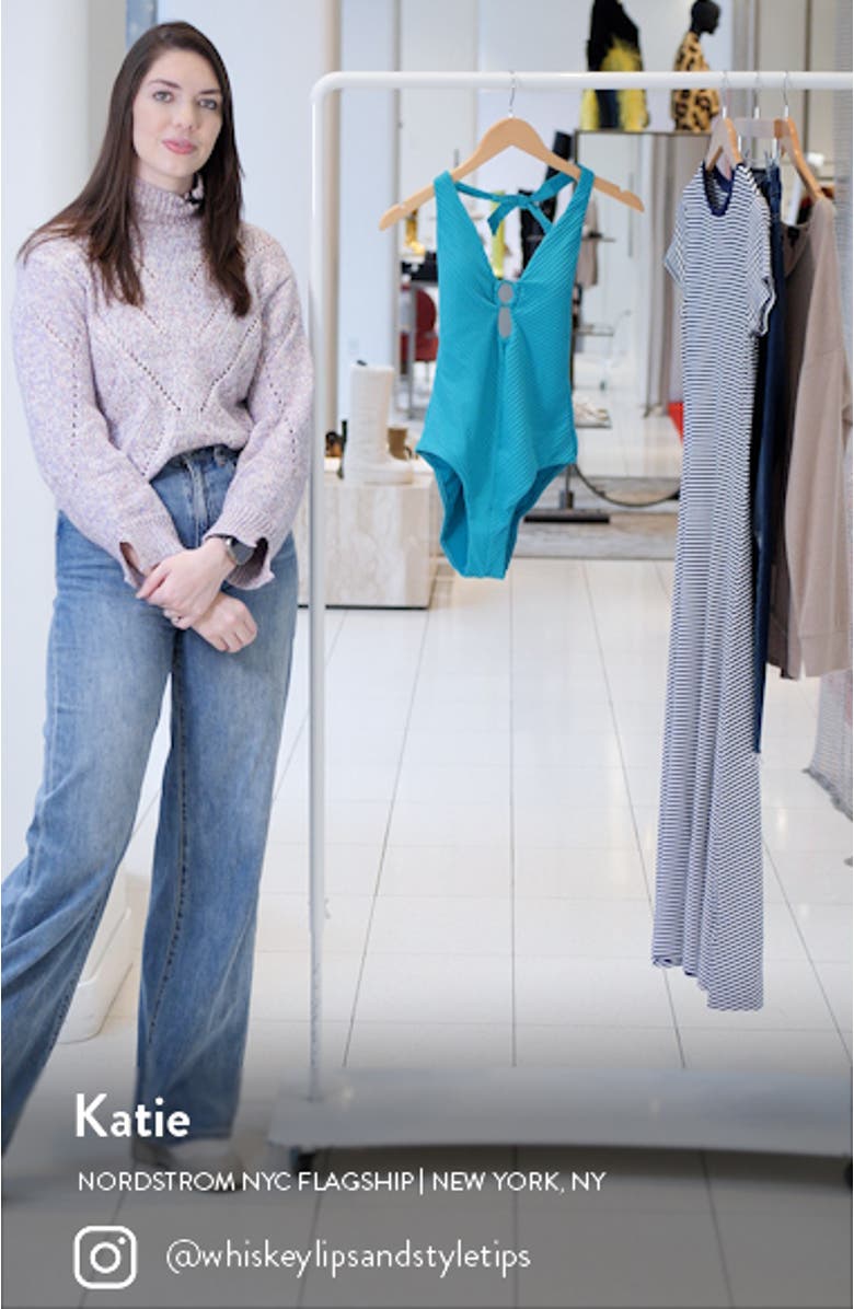 Keyhole Halter One-Piece Swimsuit, sales video thumbnail