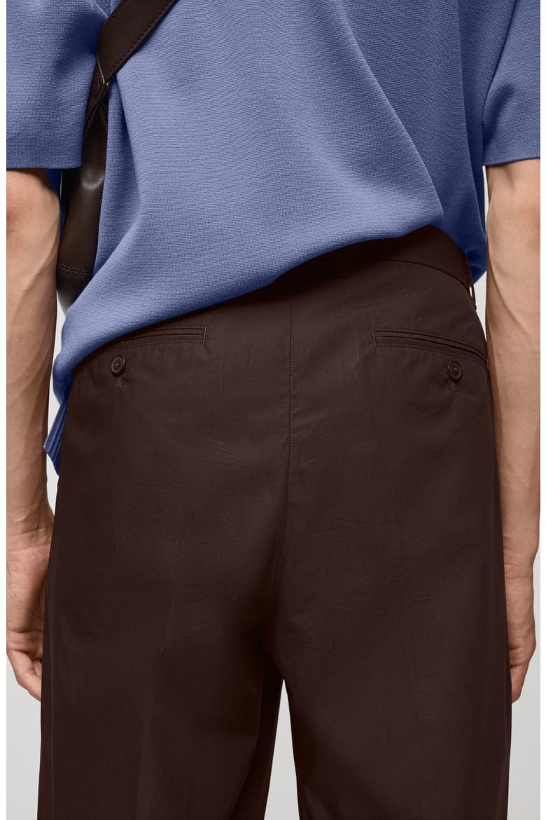 Regular Fit Cotton Pants, Alternate, color, BROWN