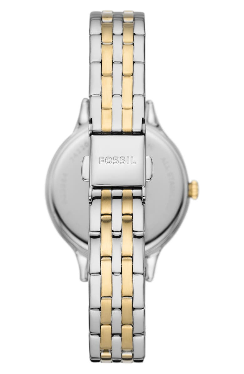 Fossil Laney Two-Tone Bracelet Watch, 34mm, Alternate, color, Two Tone