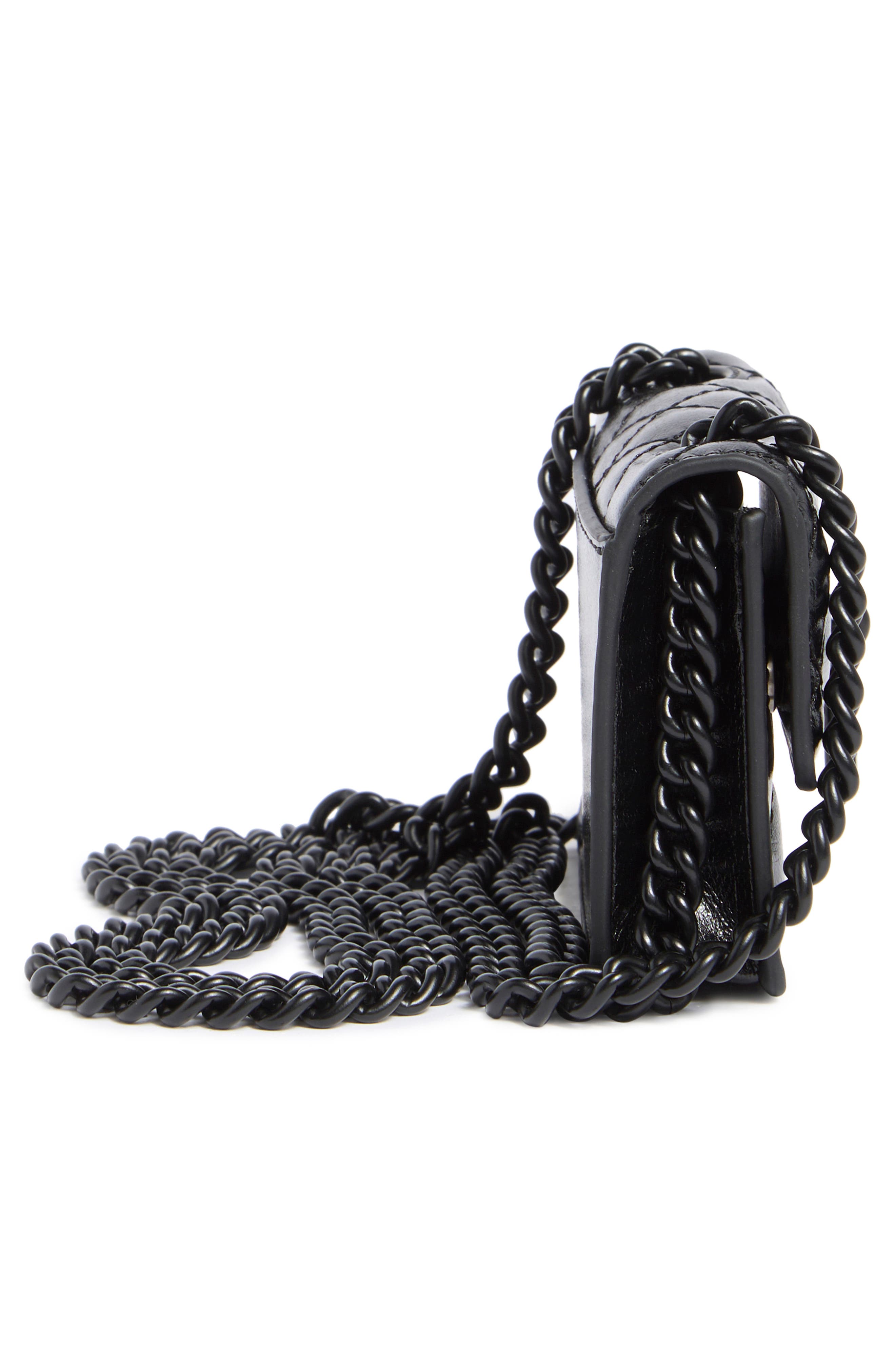 Kurt Geiger London Micro Brixton Quilted Shoulder Bag, Alternate, color, Black