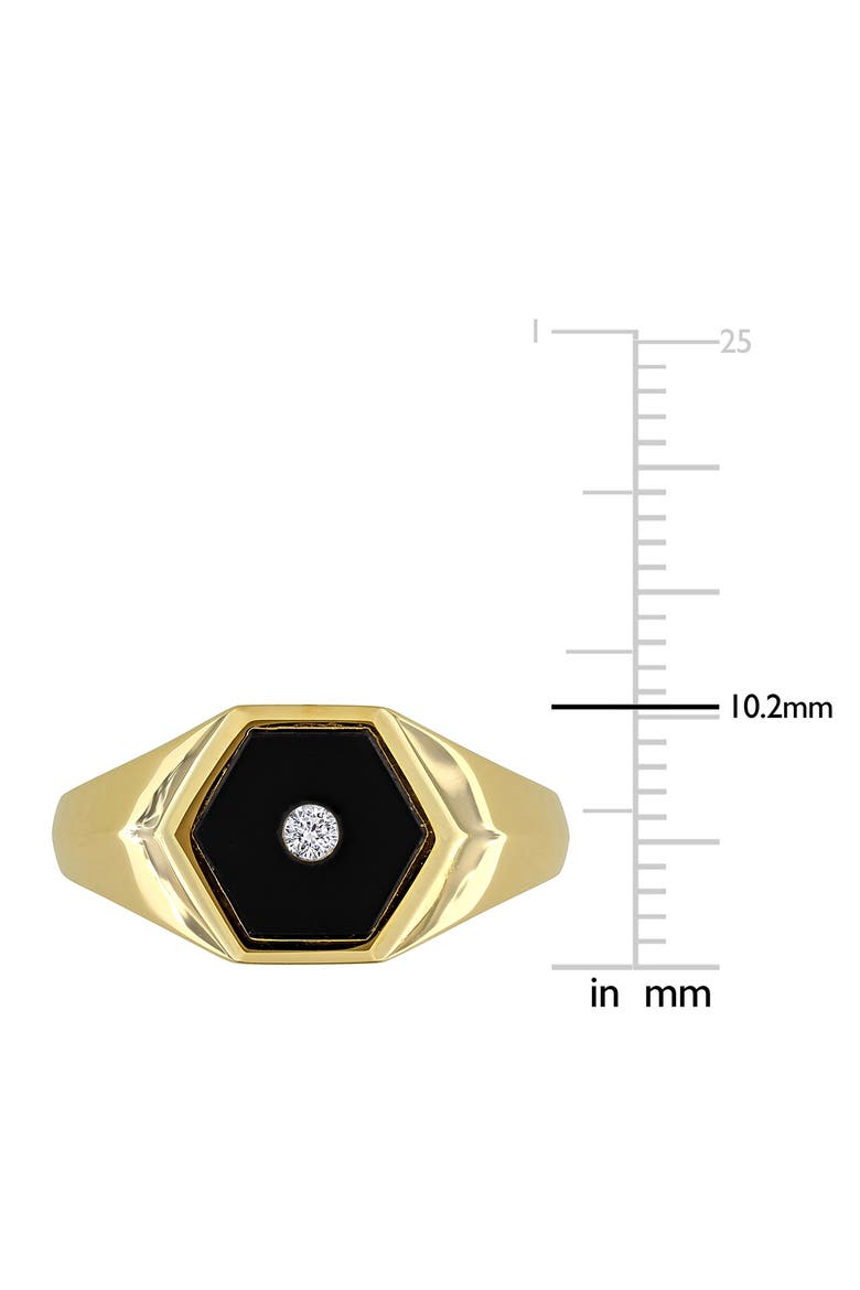 Onyx & Diamond Signet Ring, Alternate, color, BLACK