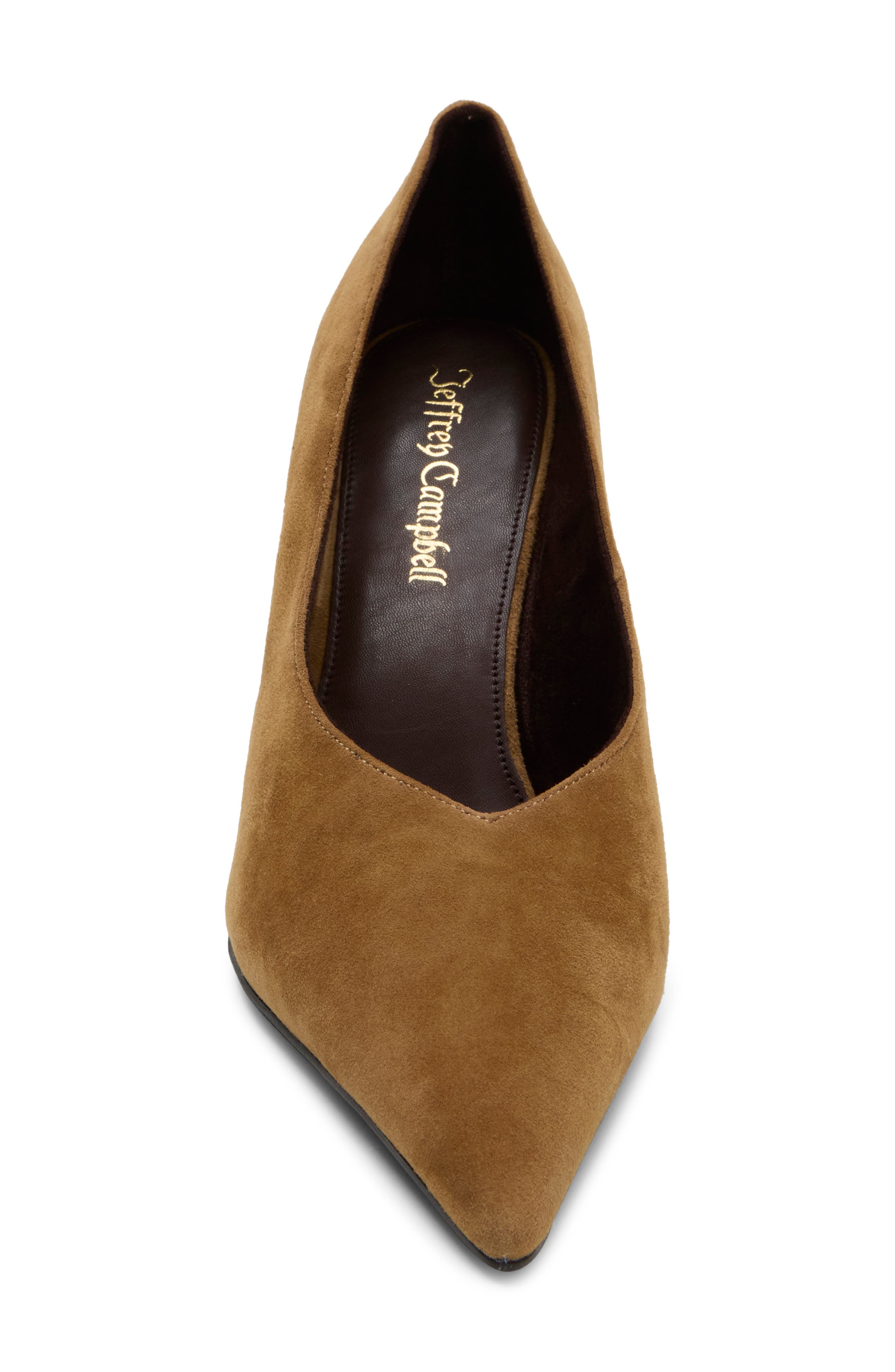Diffuse Pointed Toe Pump, Alternate, color, CAMEL SUEDE