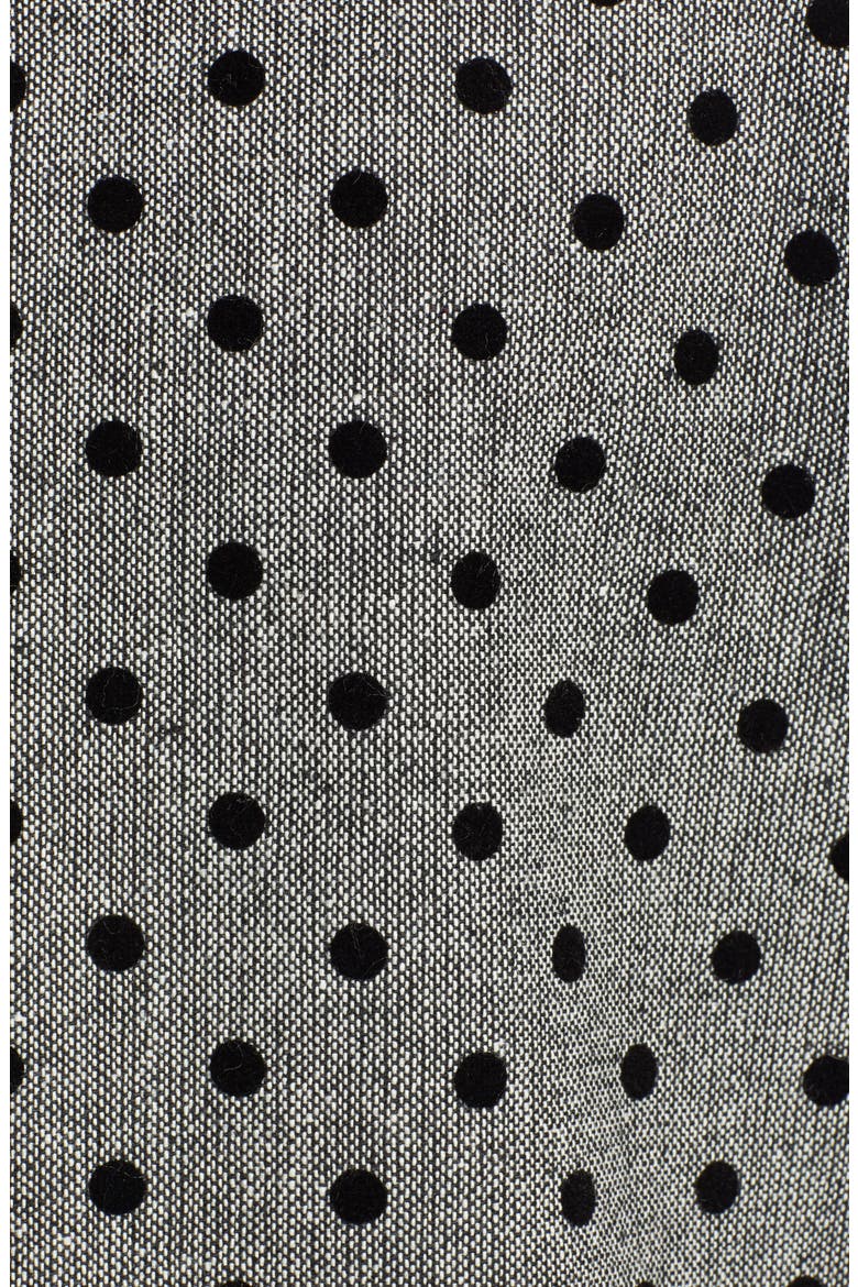 Flocked Dot Coat, Alternate, color, GREY- BLACK DOT