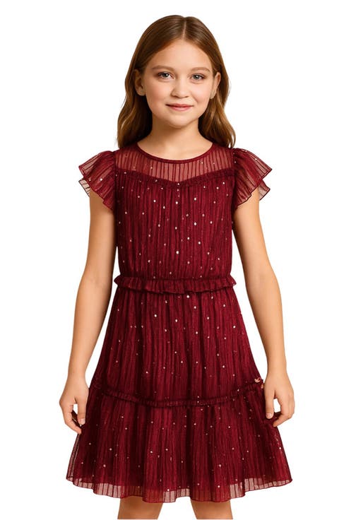 Kids' Metallic Sequin Party Dress
