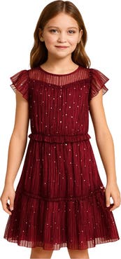 Zunie Kids' Metallic Sequin Party Dress