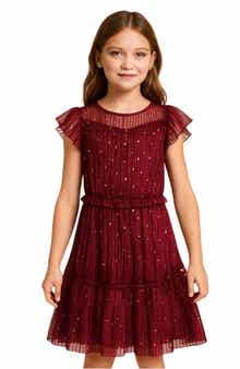 Kids' Metallic Sequin Party Dress