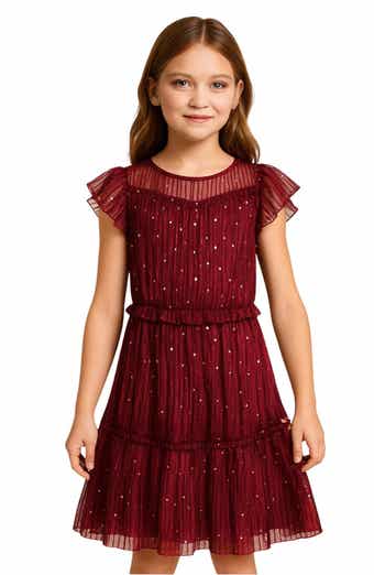 Kids' Metallic Sequin Party Dress