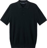 MANGO Cable Stitch Polo Sweater