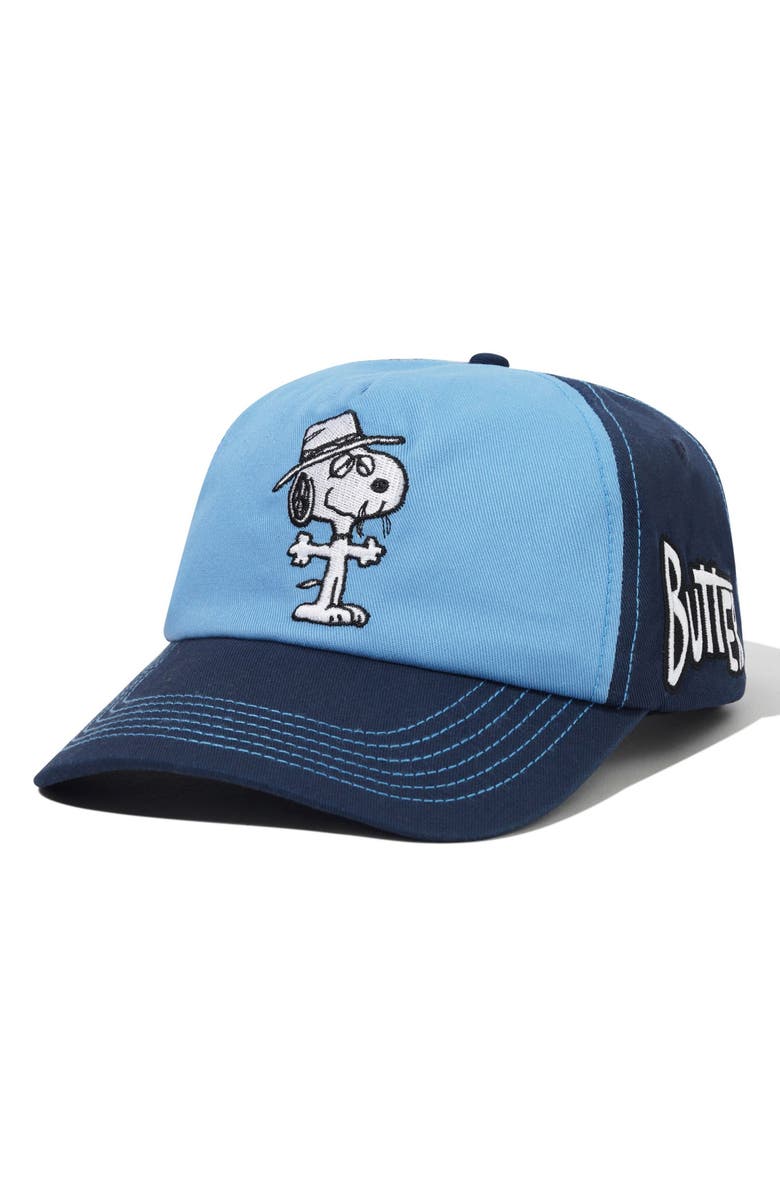 Butter Goods Spike Five-Panel Baseball Cap, Main, color, Navy / Light Blue