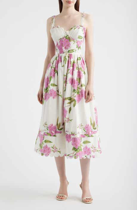 Esther Floral Print Sleeveless Midi Dress