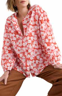 Seasalt Cornwall Radiance Floral Organic Cotton Button-Up Shirt