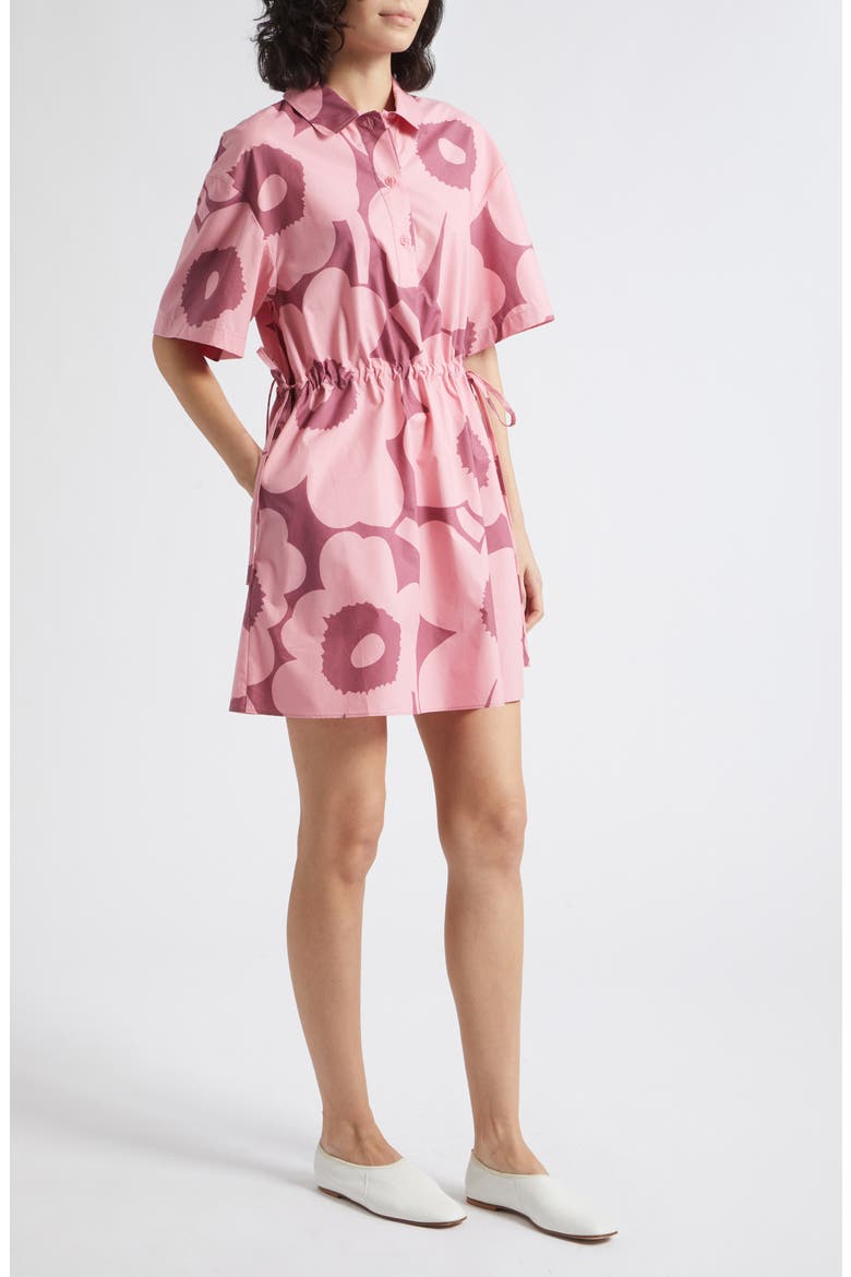 Katkelma Unikko Cotton Poplin Shirtdress, Alternate, color, ROSE DARK ROSE