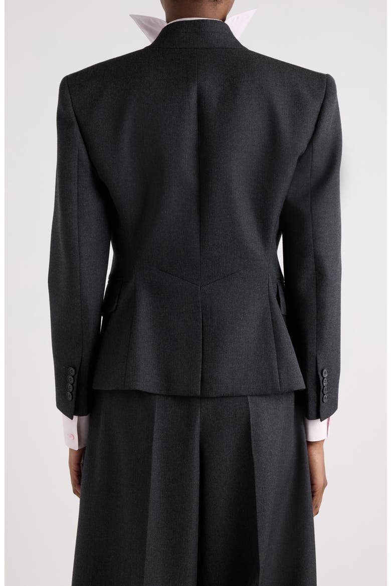 Reverse Lapel Wool Jacket, Alternate, color, DARK GREY