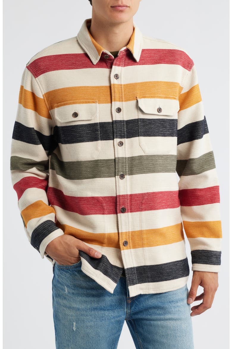 Driftwood Stripe Chamois Button-Up Shirt, Alternate, color, GLACIER STRIPE