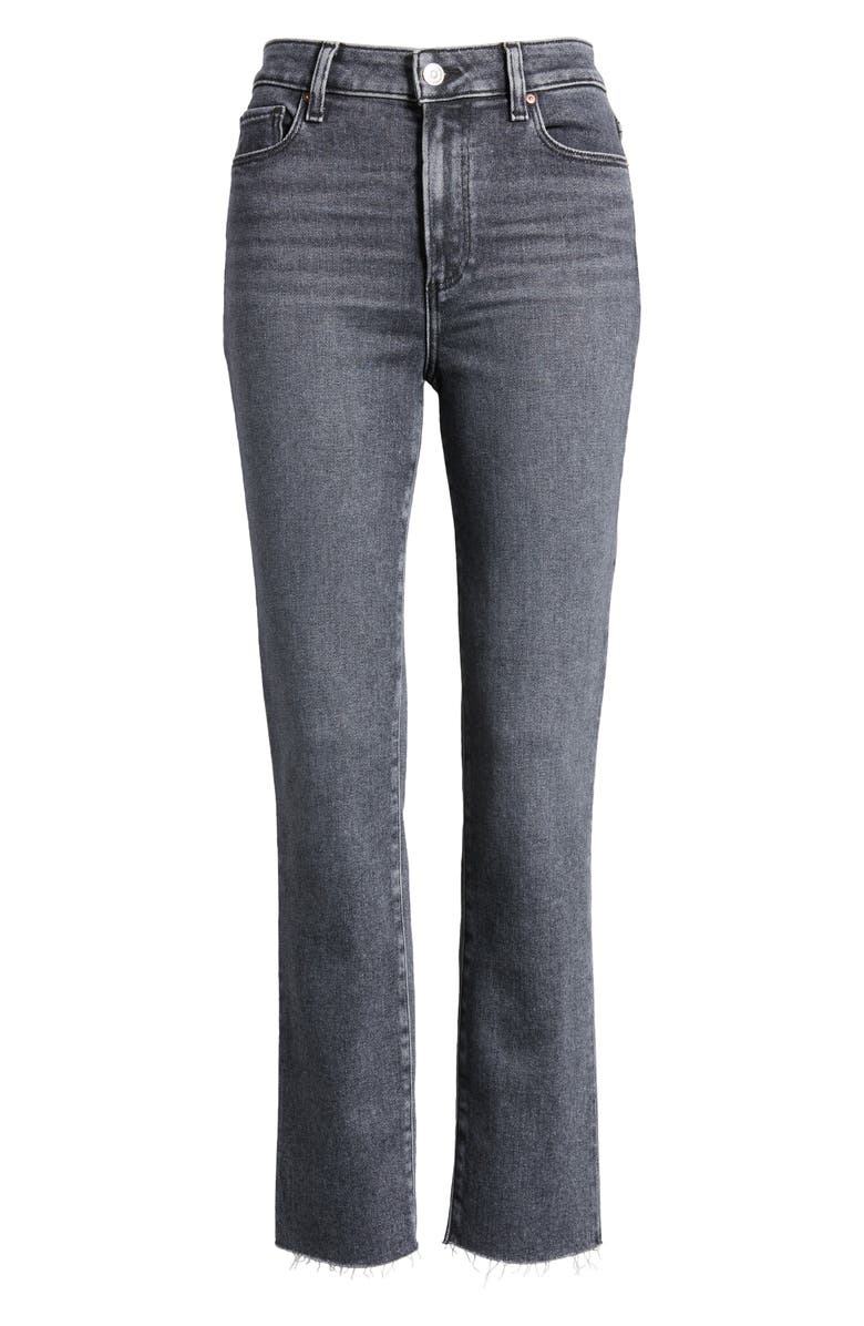 PAIGE Cindy Raw Hem High Waist Ankle Straight Leg Jeans, Alternate, color, 