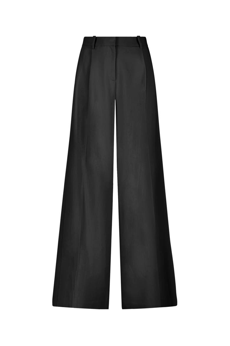 Classic Crepe Wide Leg Work Trousers, Alternate, color, Black