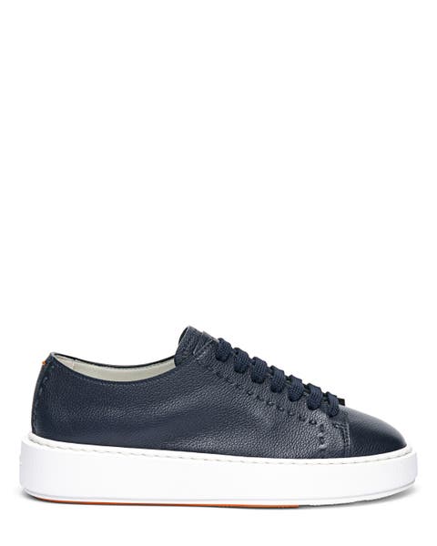 Women's white leather sneaker