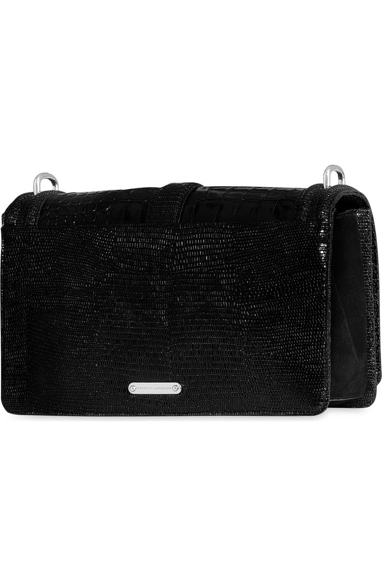 Rebecca Minkoff Love Croc Embossed Leather Crossbody Bag, Alternate, color,