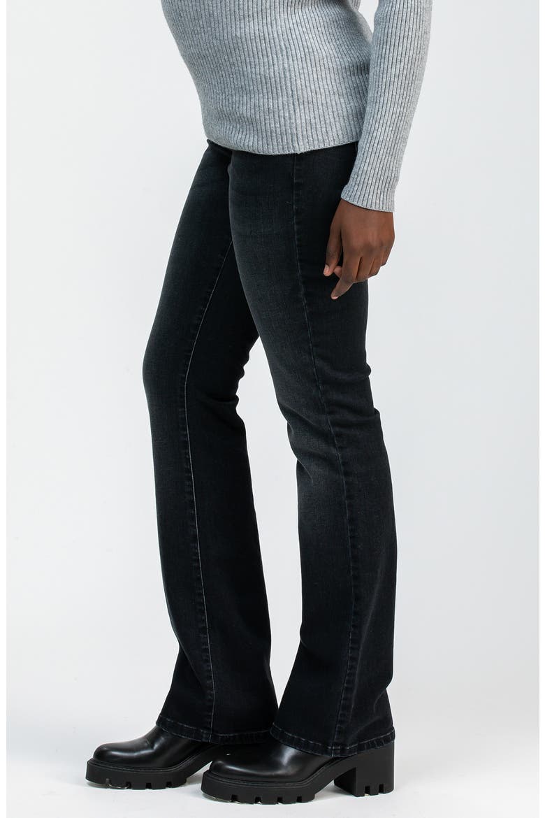 Slim Bootcut Maternity Jeans, Alternate, color, BLACK STONED