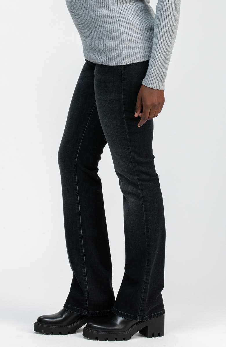 PIETRO BRUNELLI MATERNITY Slim Bootcut Maternity Jeans, Alternate, color, Black Stoned