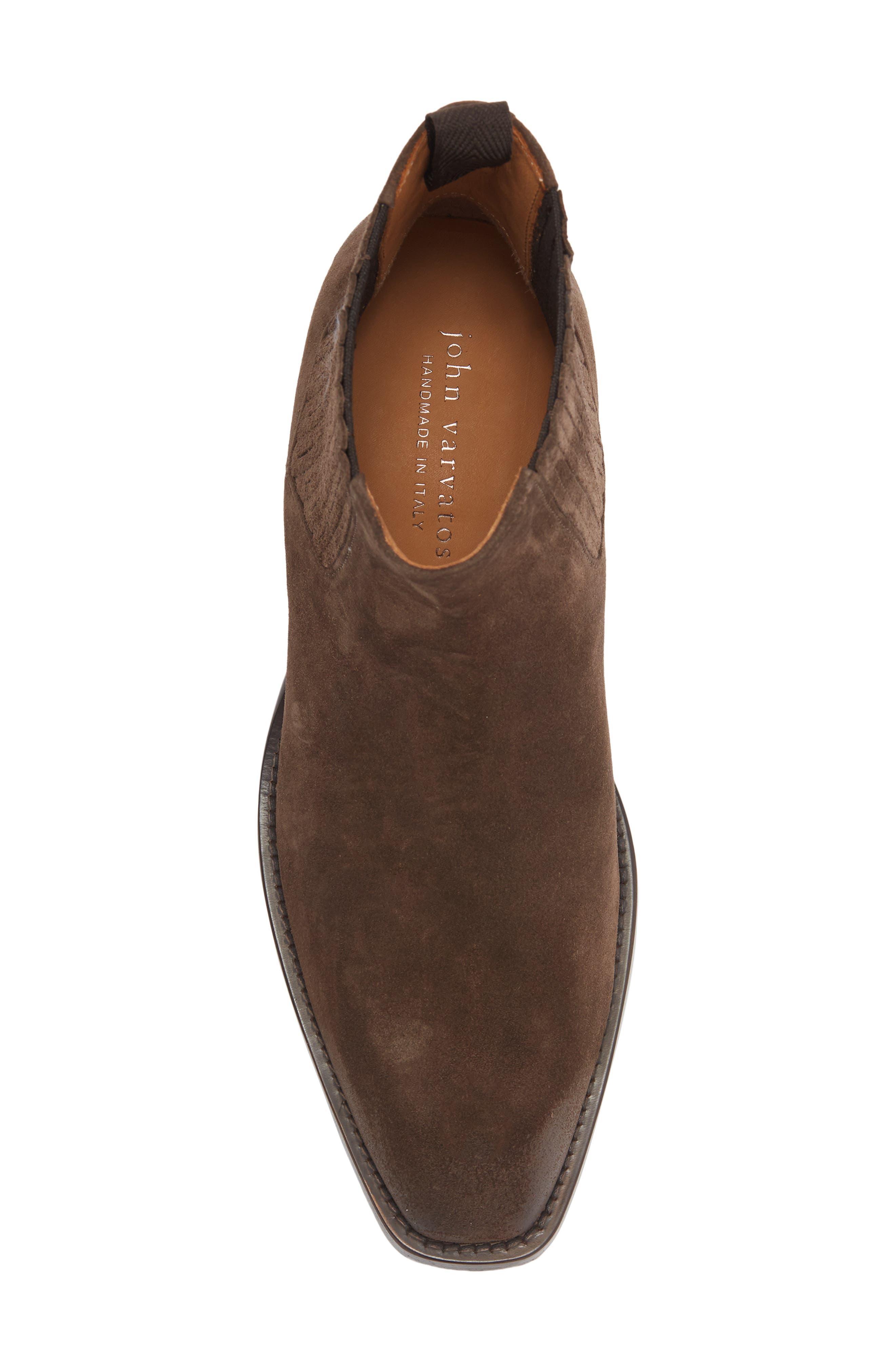 John Varvatos Rustin Chelsea Boot, Alternate, color, Chocolate