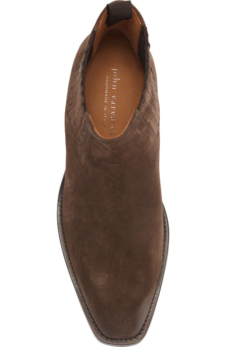 John Varvatos Rustin Chelsea Boot, Alternate, color, Chocolate